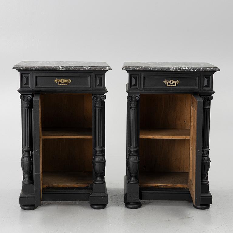 Pair of cabinets/bedside tables, circa 1900.