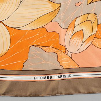 Hermès, Scarf, "Fleurs De Lotus".