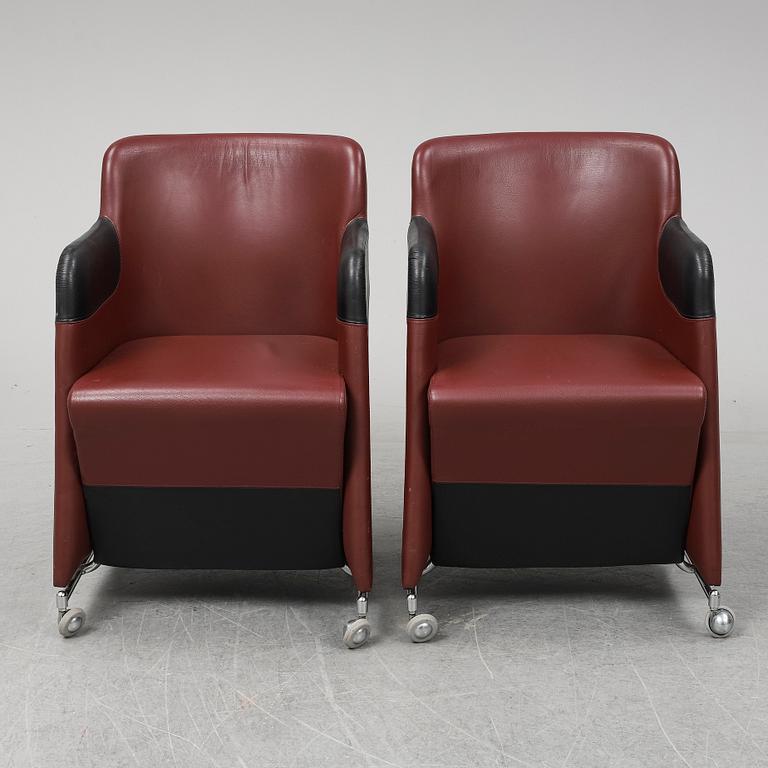 BÖRGE LINDAU & BO LINDEKRANTZ, a pair of 'Solo' easy chairs, Lammhults, 2000.