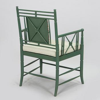 Desk/side table, a chair and a chest of drawers, last quarter of the 20th century.