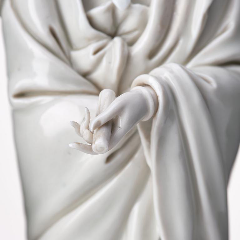Guanyin, blanc de chine. Qing dynastin, 1800-tal.