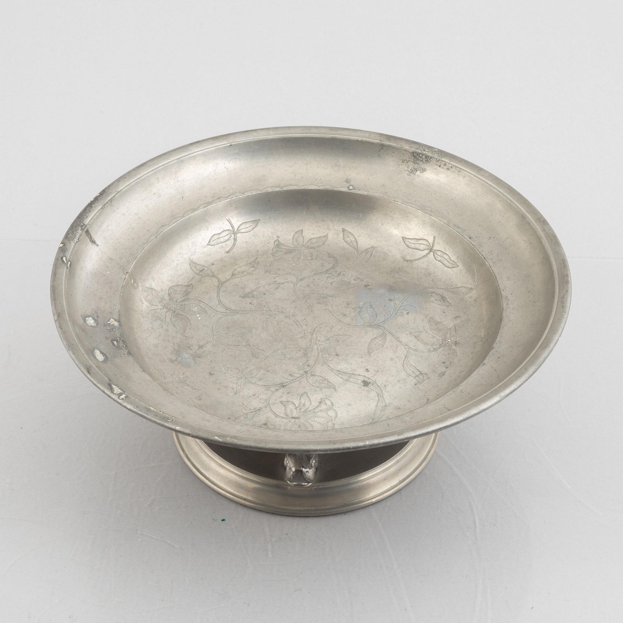Estrid Ericson, serving dish, pewter, model number A289, Svenskt Tenn, Stockholm 1928.