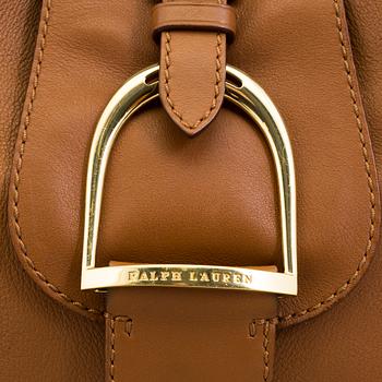 A leather handbag by Ralph Lauren.