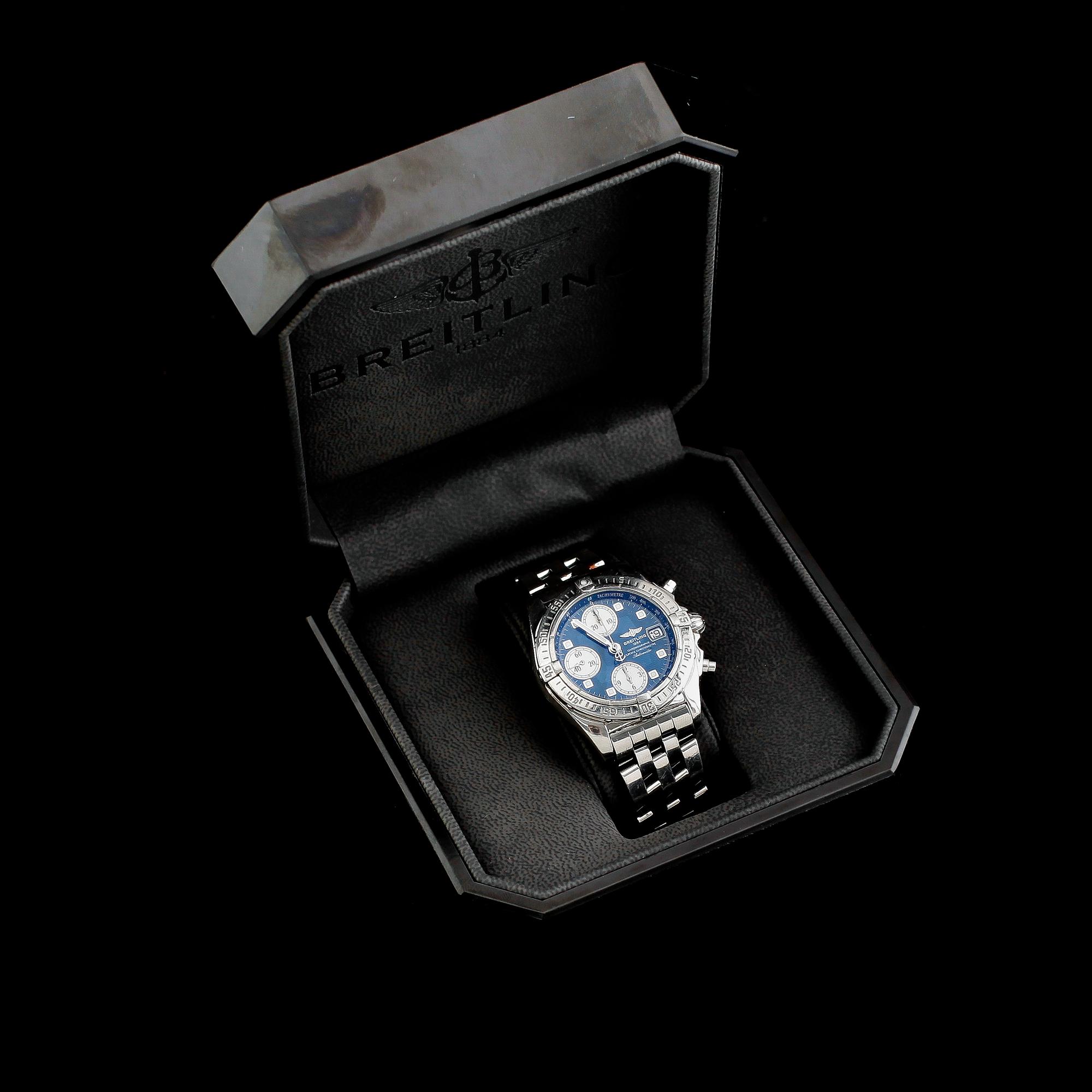 ARMBANDUR, stål, Breitling, Chrono Cockpit, A 13358.