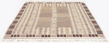 Barbro Nilsson, a carpet, 'Salerno grå', ('Kristianstad'), flat weave, c. 259 x 189 cm, signed AB MMF BN.
