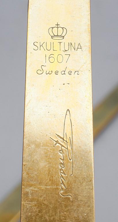 LJUSSTAKAR, 6 st, mässing, "Pendeln" Pierre Forsell, Skultuna.