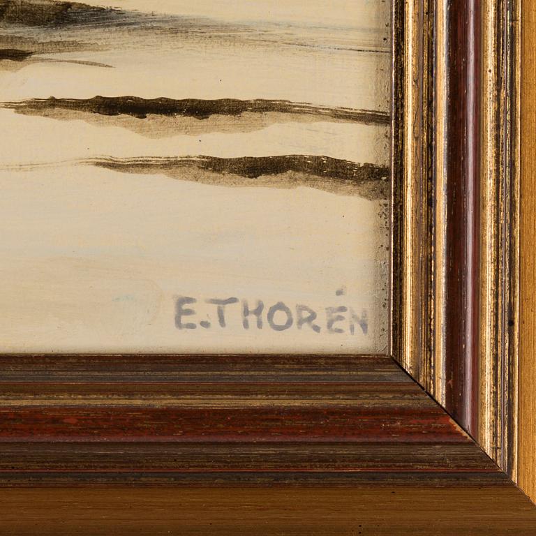 ESAIAS THORÉN, oil on board, signed.