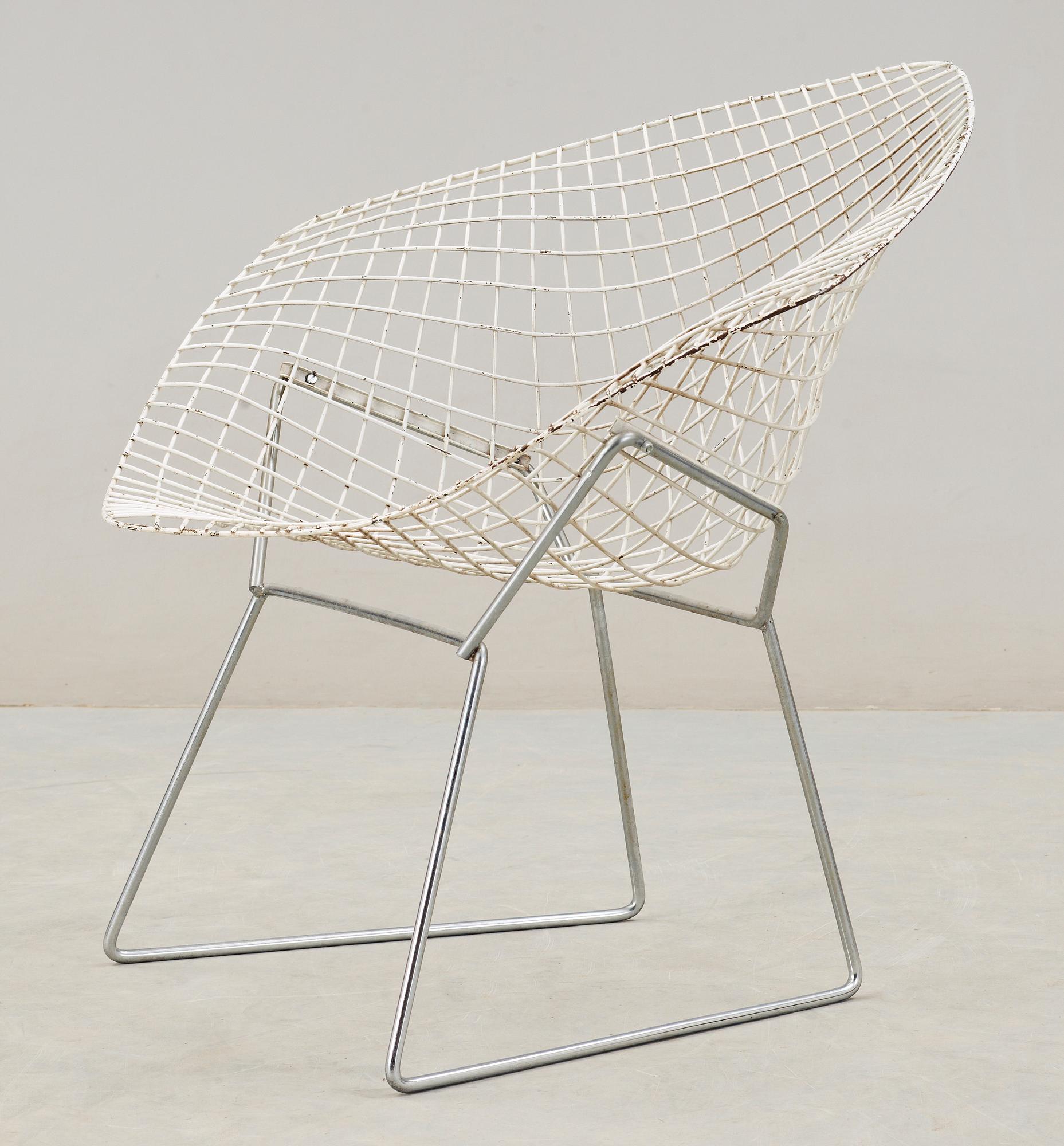 FÅTÖLJ, "Diamond chair", Harry Bertoia, modellen formgiven år 1952.