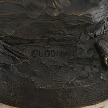 Claude Michel Clodion, after, a bronze sculpture, marked 'Clodion'.