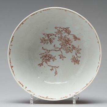 SKÅL samt FAT, kompaniporslin. Qingdynastin, Qianlong (1736-95).