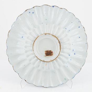 A faiance deep dish, 18th Century.