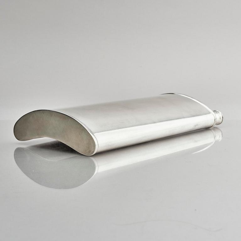 A large silver hip flask, Kultakeskus, Hämeenlinna, Finland 1970.