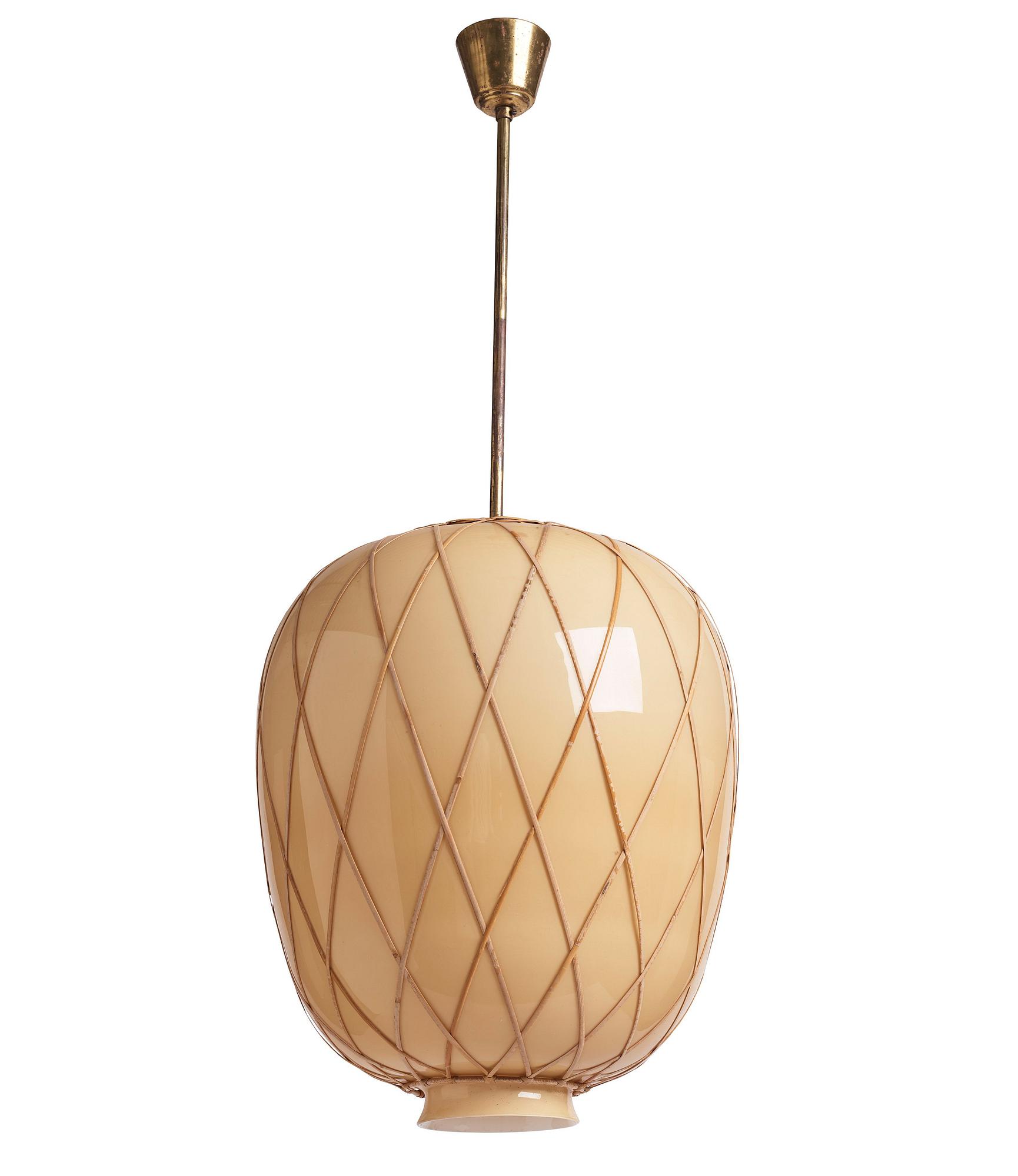Harald Notini, taklampa, "modell 11555" Arvid Böhlmarks Lampfabrik, 1940-tal.