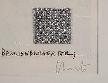 CHRISTO & JEANNE-CLAUDE, offset in colours with collage, 1992, signed Christo in pencil.