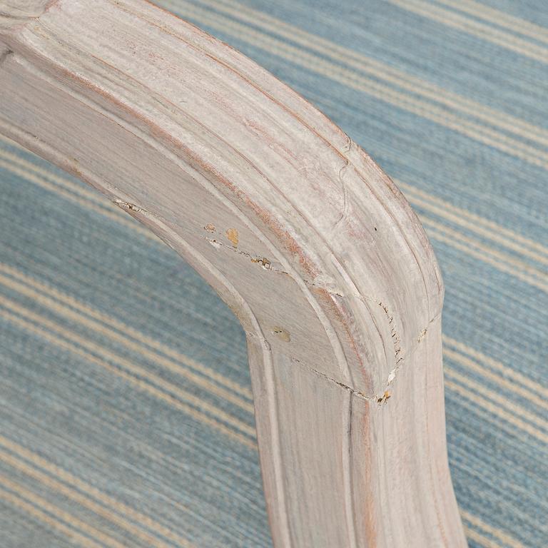 A late Gustavian sofa, circa 1800.