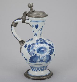 KANNA, fajans, möjligen Delft, Holland 1700-tal.