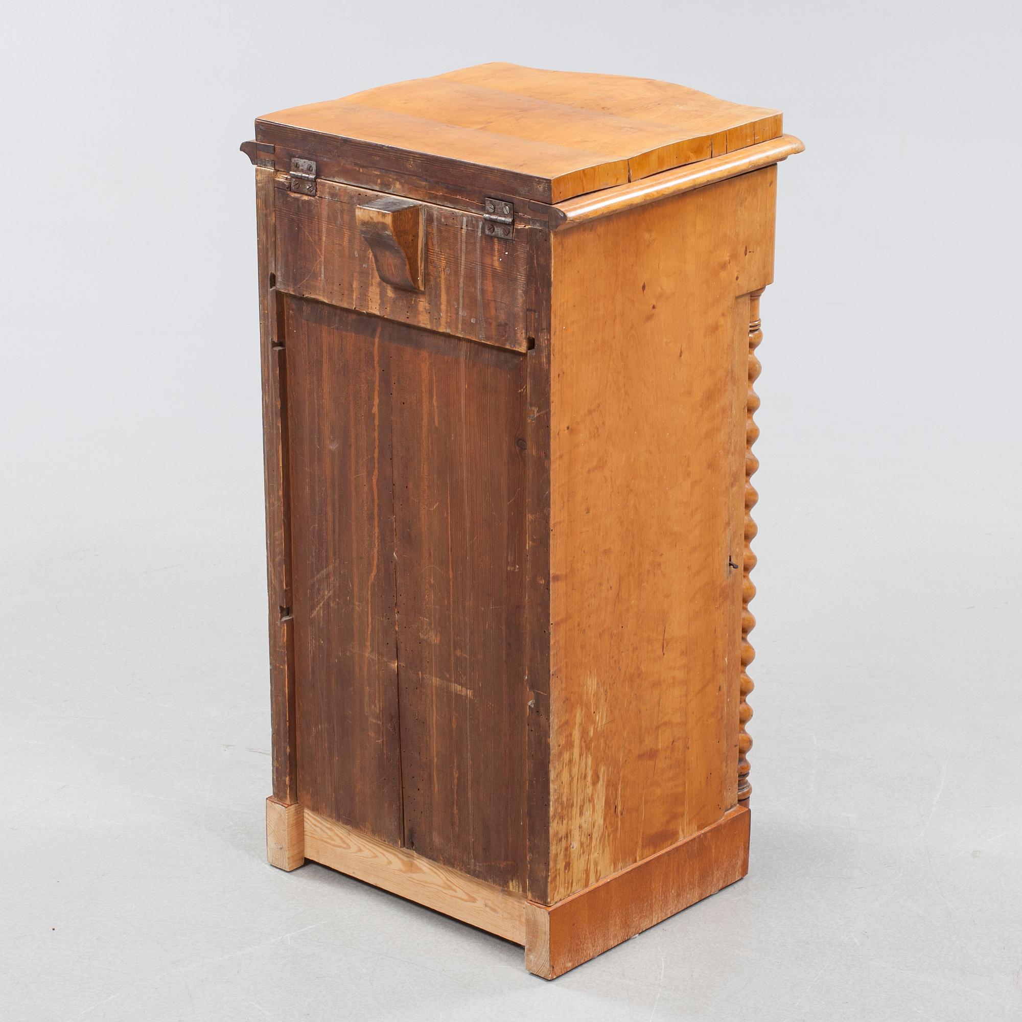 A bedside table, 19th century.