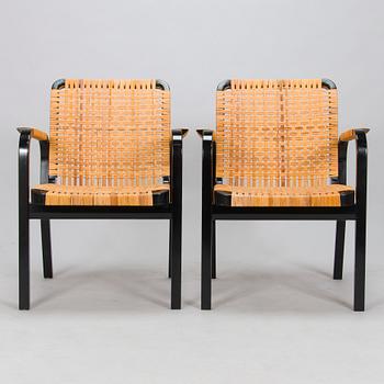 Alvar Aalto, karmstolar, 6 st, modell 45, för Artek 1970-tal.