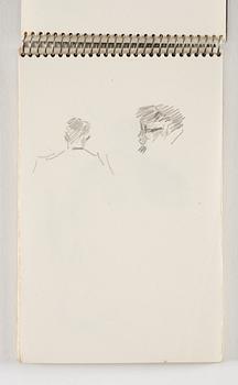 Lotte Laserstein, 10 små skissblock med teckningar.