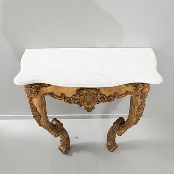 Spegel med konsolbord, 1800-tal.