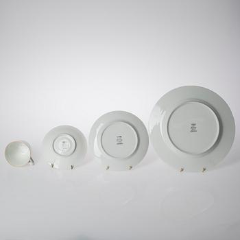 KAFFESERVIS, porslin, Rörstrand, "Fredrika" för 12 personer.
