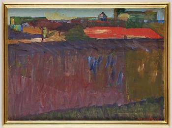 Alf Lindberg, View over rooftops.