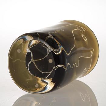 An Ingeborg Lundin ariel glass vase, Orrefors 1982.