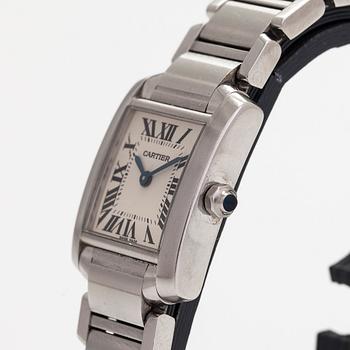 Cartier, Tank Francaise, armbandsur, 20 x 18 (25) mm.