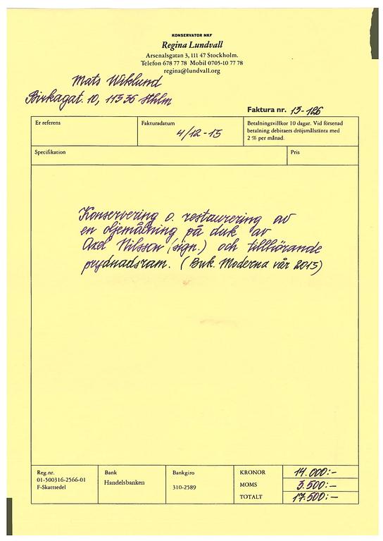 Axel Nilsson, "Stilleben med blå variationer" (Still life with blue variations).