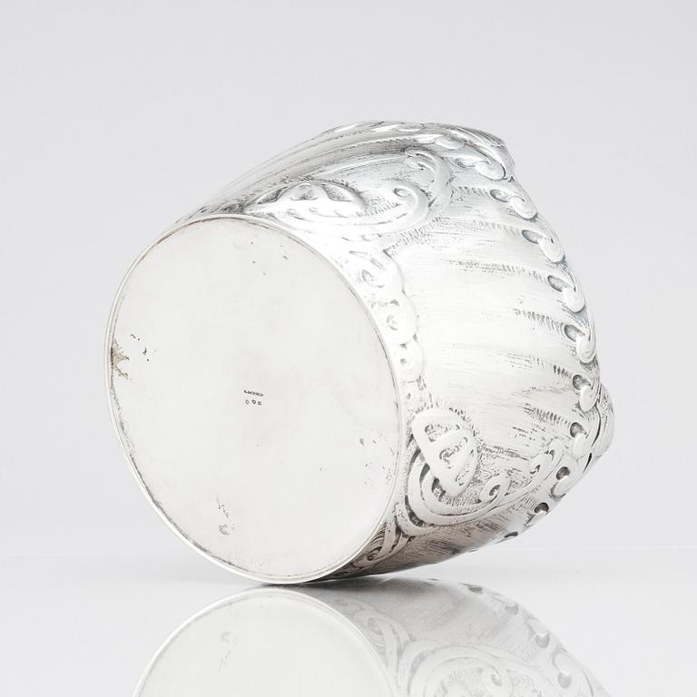 Anna Möcklin, an Art Nouveau silver flower pot, Firma K. Anderson, Stockholm 1911. Possibly designed by Ferdinand Boberg.