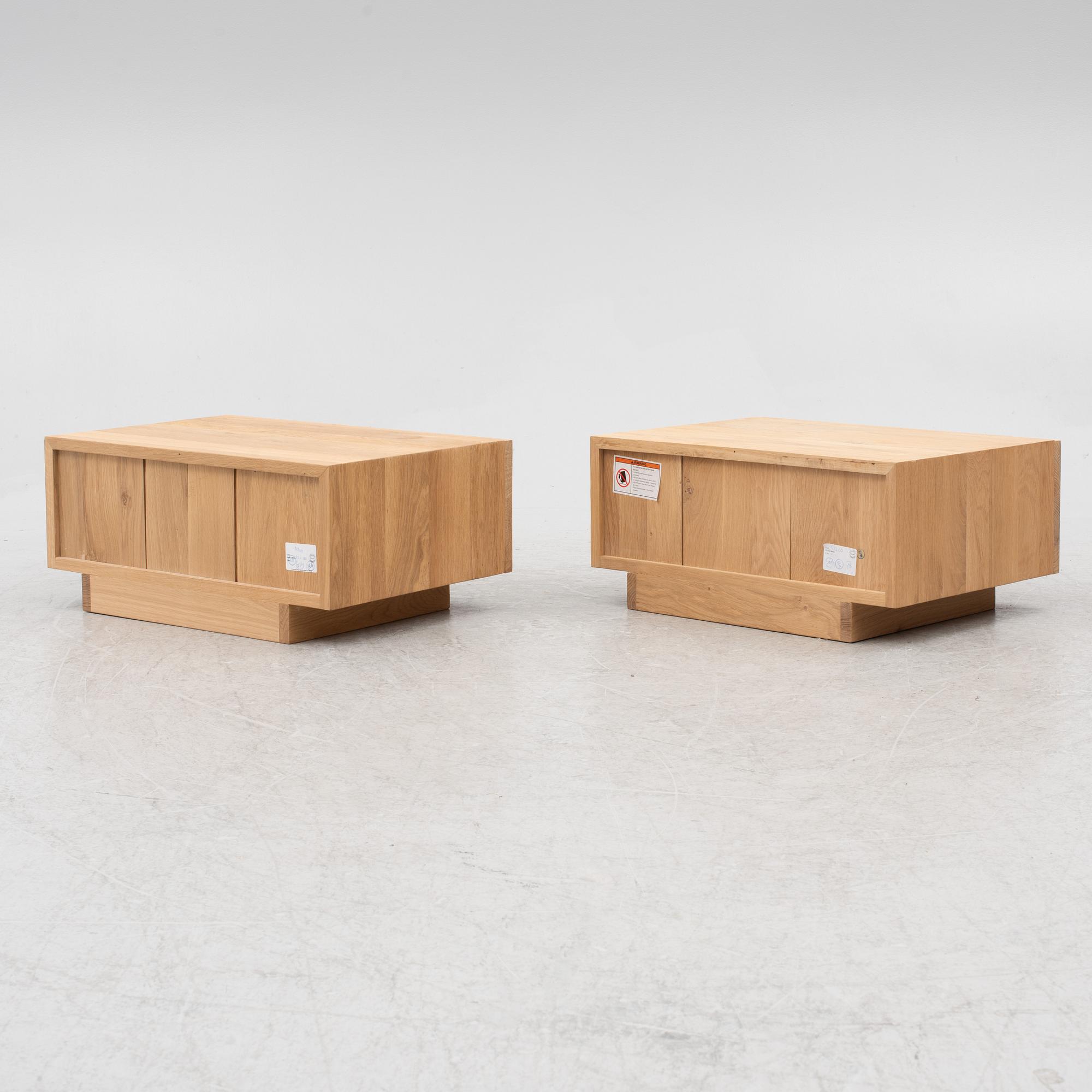 Bedside tables, a pair, "Madra", Ethnicraft, Belgium, contemporary.
