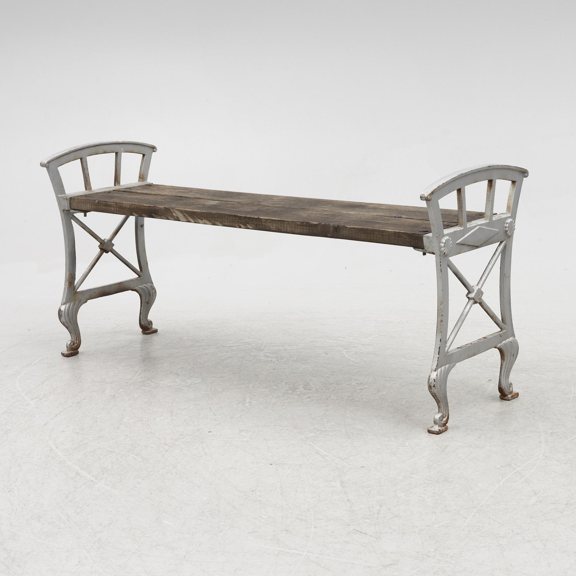 Folke Bensow, a garden bench, 'Parkbänk n:r 2', Näfveqvarns bruk.