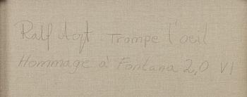 Ralf Arzt, "Trompe l'oeil Hommage à Fontana 2.0 VI".