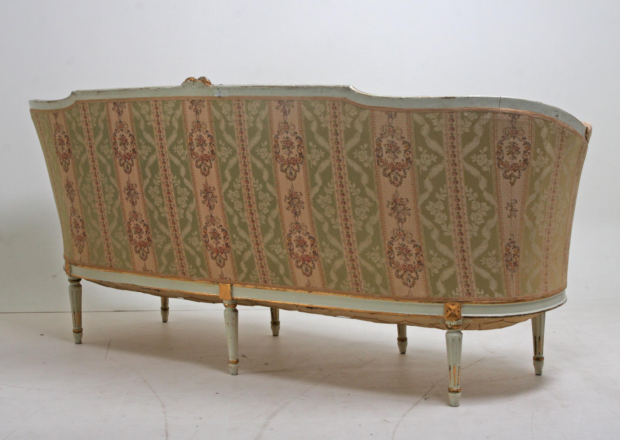 SOFFA samt KARMSTOLAR, ett par, gustaviansk stil, 1800-tal.