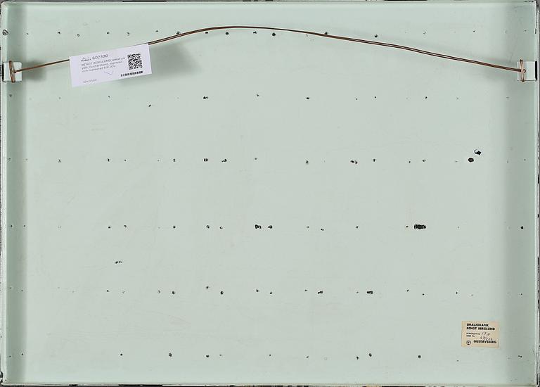 BENGT BERGLUND, emalj på plåt, Gustavsberg, signerad och numrerad 64/200.