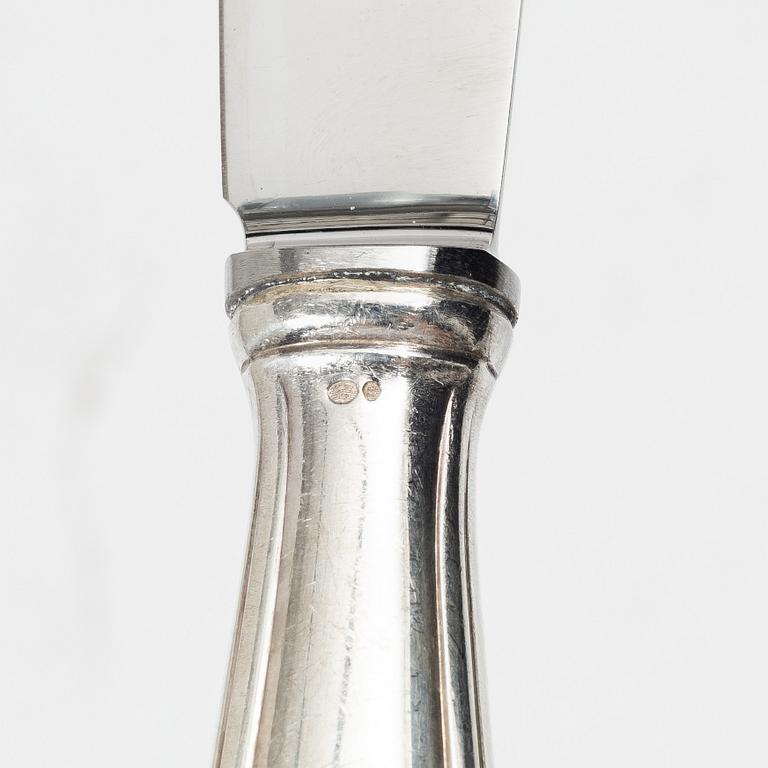 A Swedish silver cutlery set, "Lübeck", mark of K Anderson, Stockholm, some 1944 (119 pieces).
