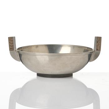 Guldsmedsaktiebolaget (GAB), tobacco jar and bowl, Stockholm, 1930s.