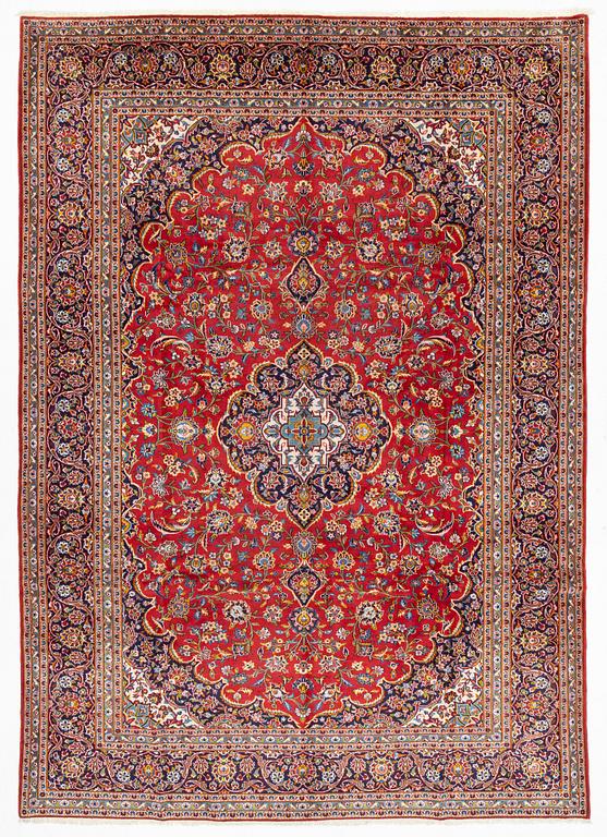 A Keshan carpet, approximately 408 x 287 cm.