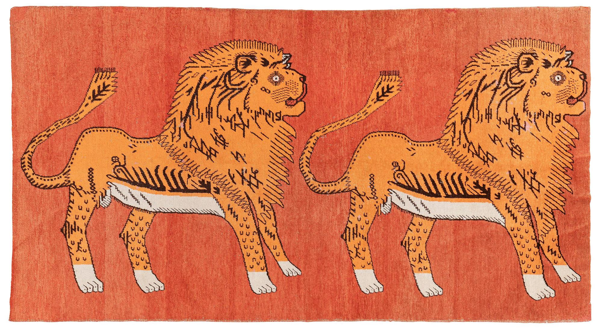 Matta, Antik Khotan, nordvästra Kina, ca 301 x 166 cm.
