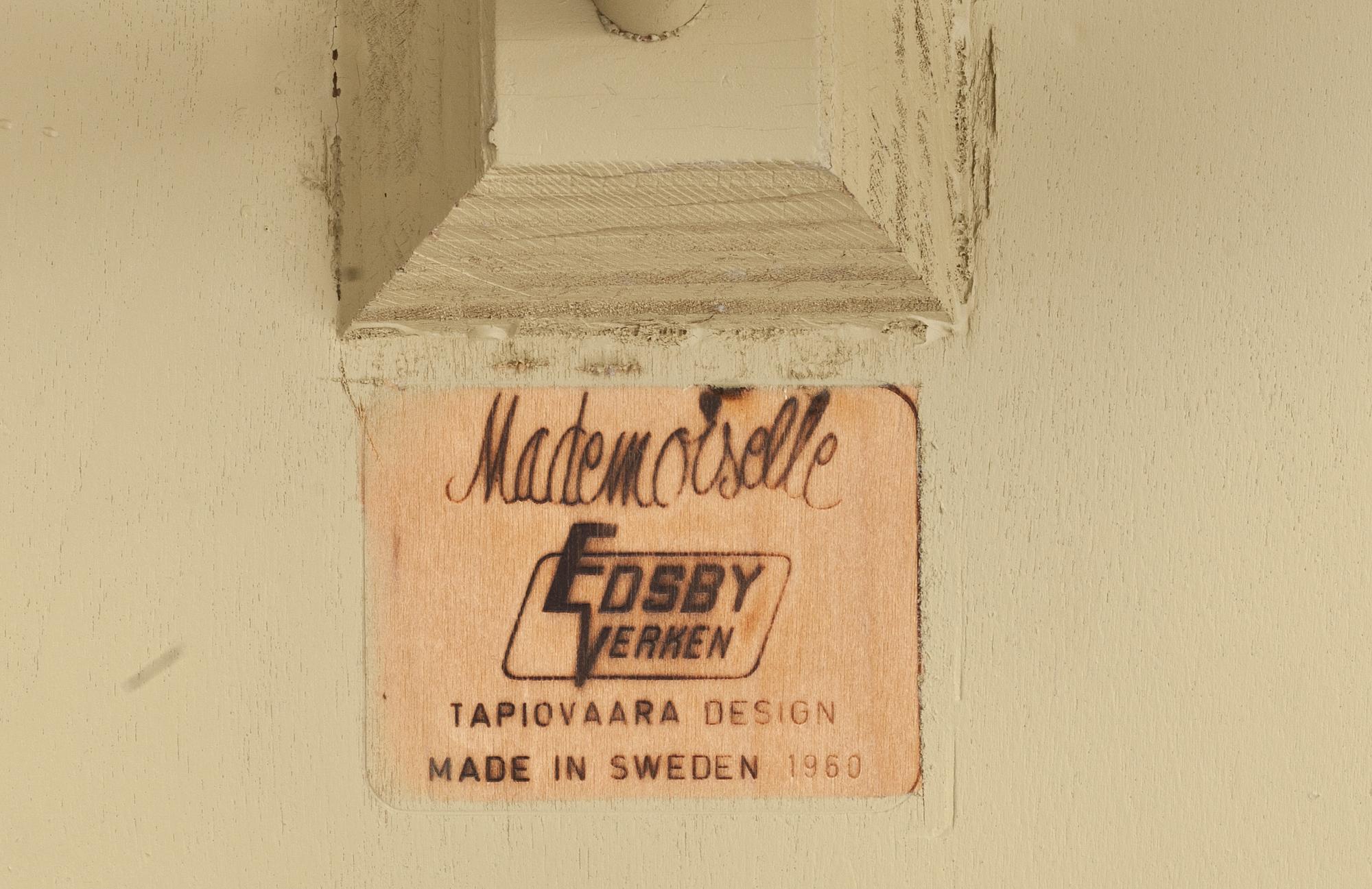 STOL, "Mademoiselle", Ilmari Tapiovaara, Edsbyverken 1960, brännmärkt.