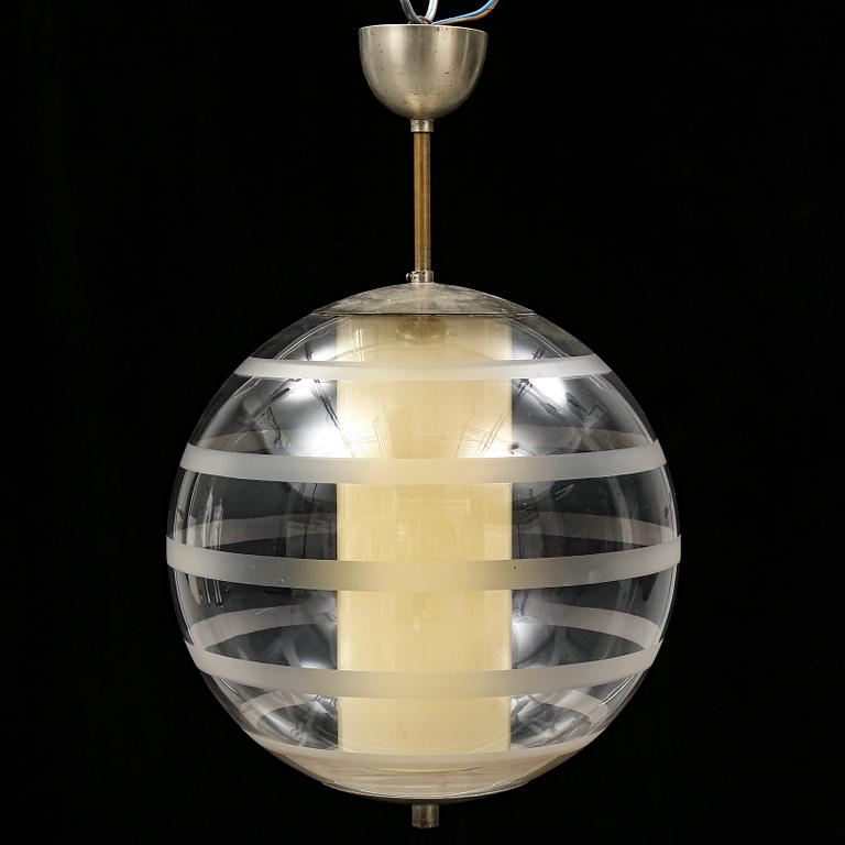 HARALD NOTINI, A Swedish glass ceiling light by Böhlmarks, Sweden 1930's.