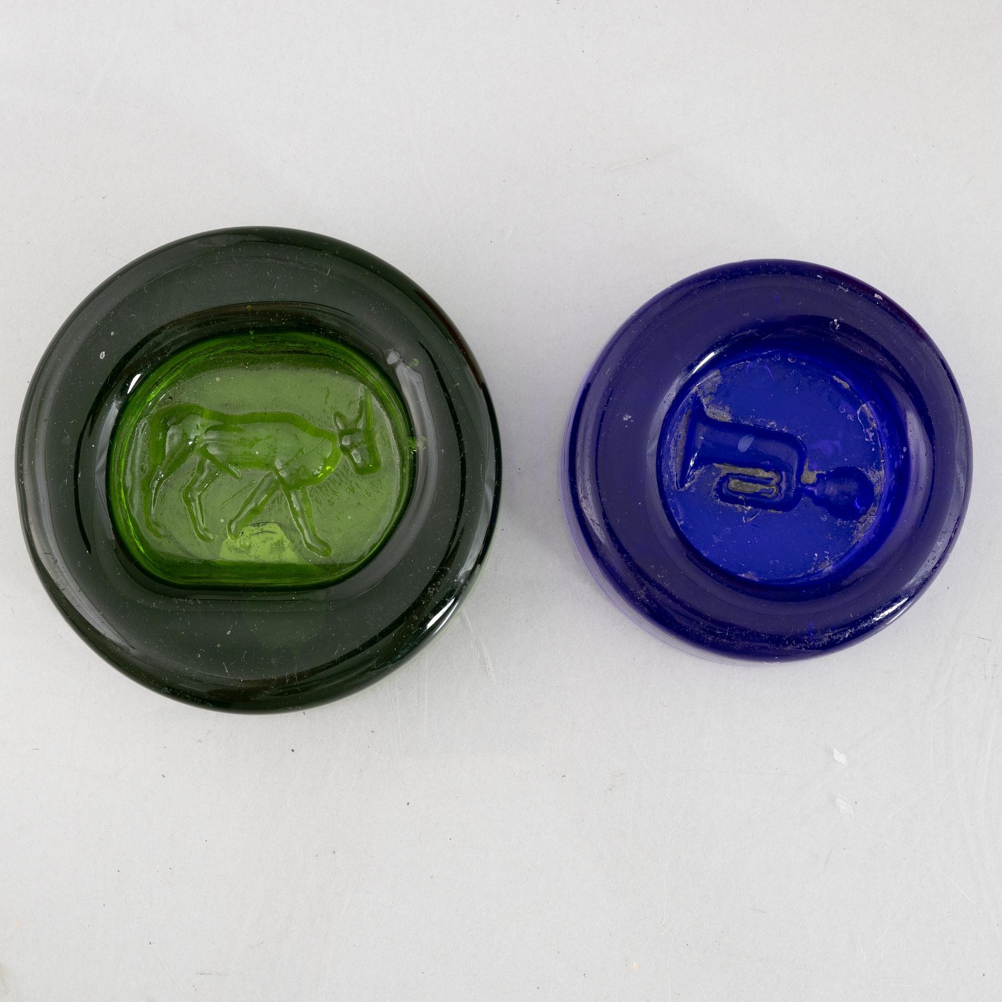 Erik Höglund, collection of glass objects, 17 pieces, Boda.