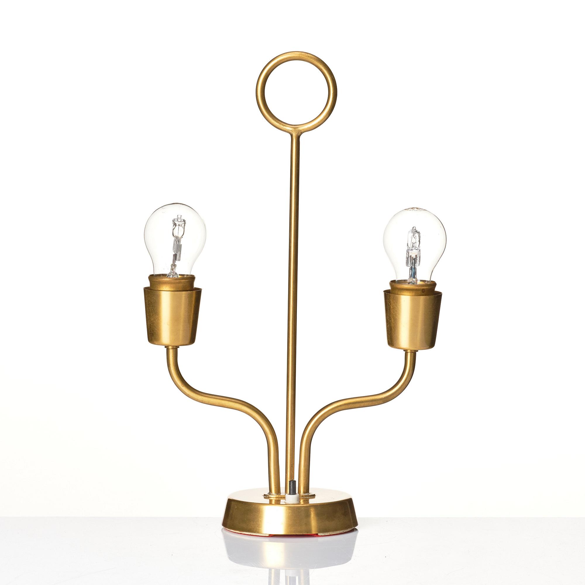Hans Bergström, bordslampa, modell "20", ateljé Lyktan, Åhus, 1940-50-tal.