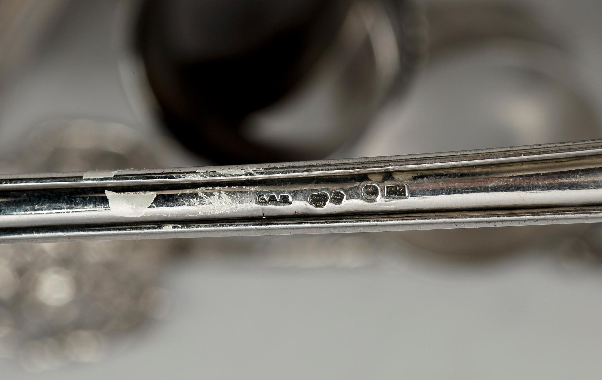 PART SILVER samt två delar NYSILVER, 13 delar, bl.a. GAB 1951, total vikt ca 1680g.