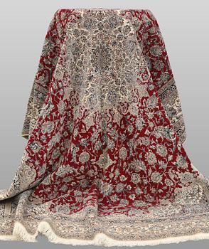 Rug, Nain, part silk, 372 x 260 cm.