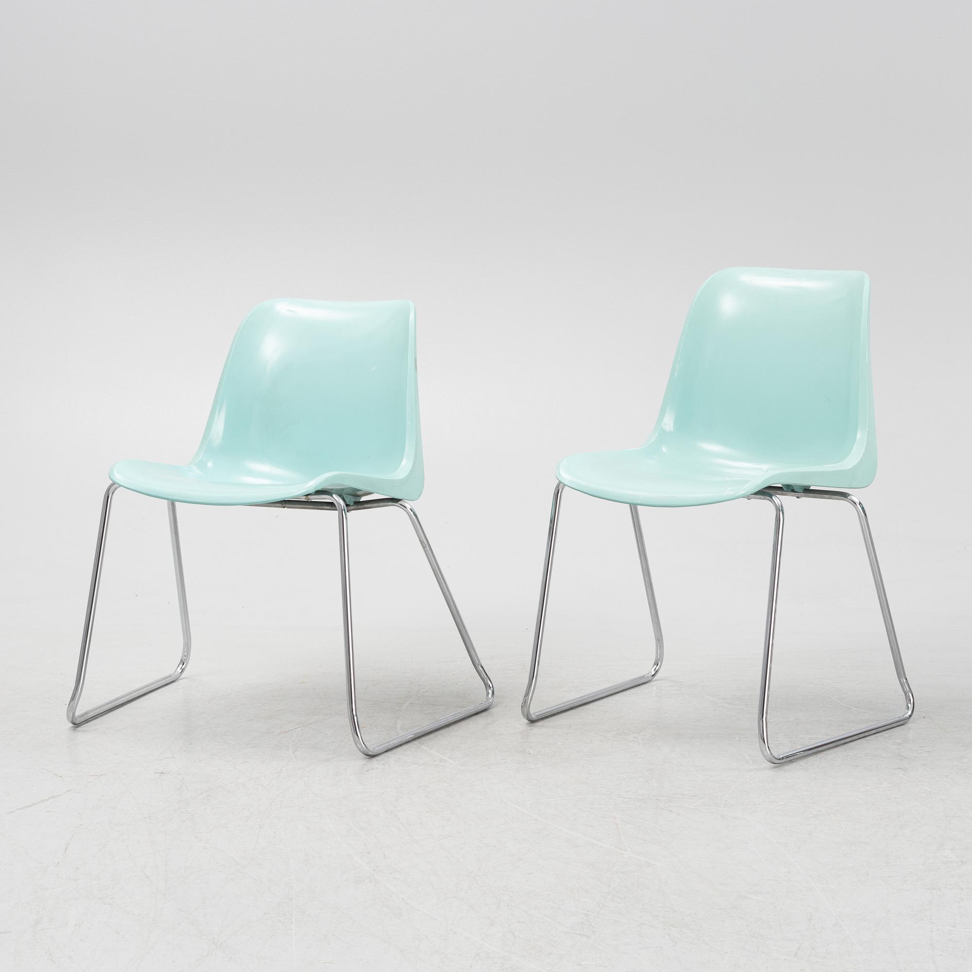 Helmut Starke, seven 'Europa' chairs, Germany, 1970's.