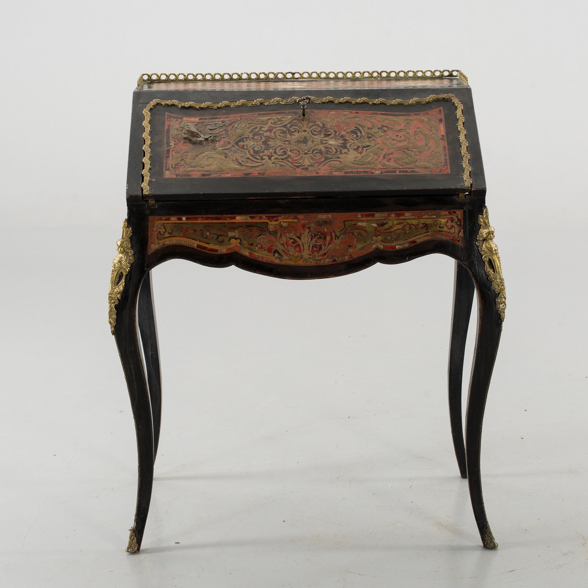 A BOULLE STYLE BUREAU, around 1900.