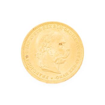 Gold coin, Austria-Hungary, 20 Corona, 1895.