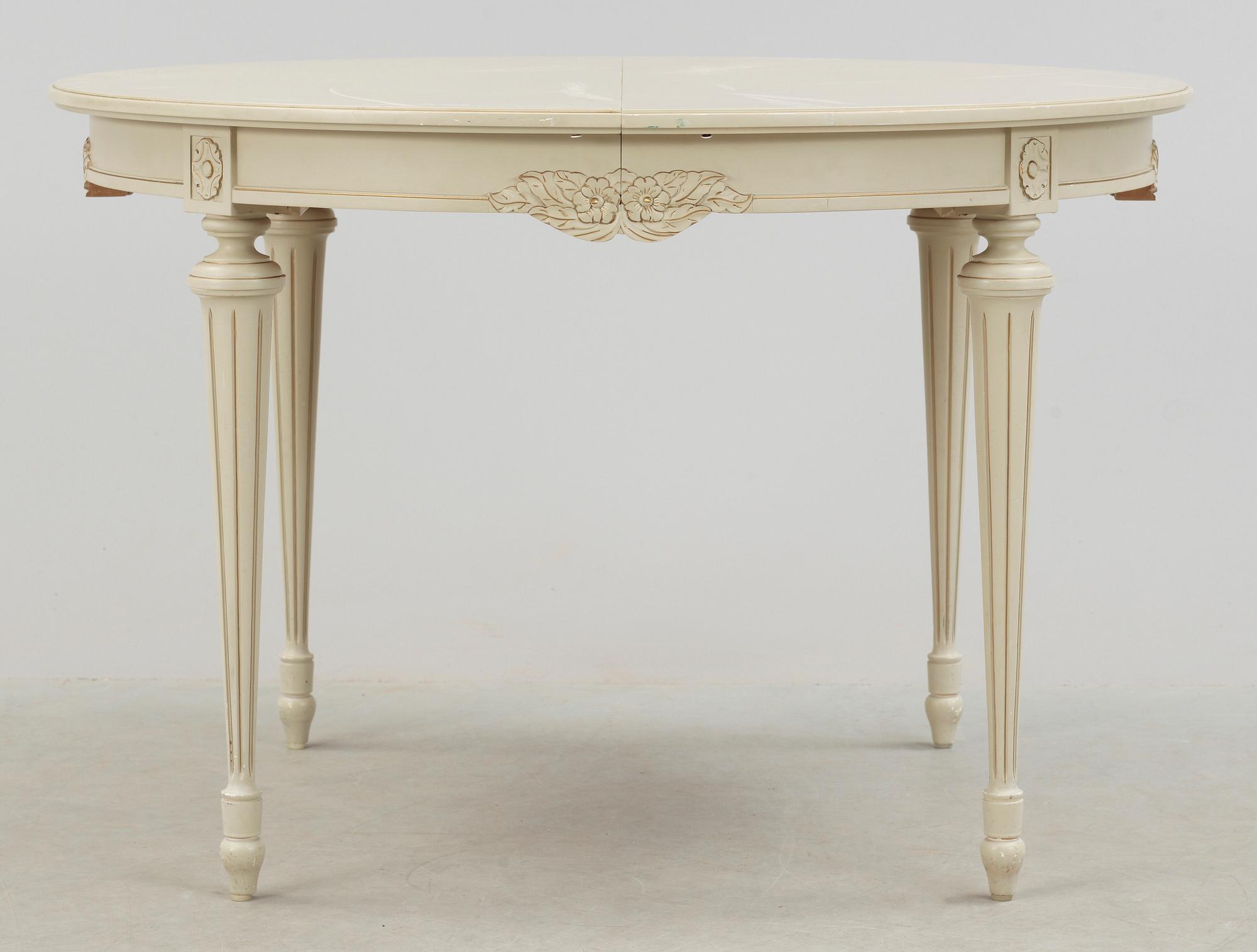 MATSALSGRUPP, 13 delar, gustaviansk stil, Alsterbro möbeltillverkning, 1900-tal.