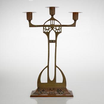 Candelabrum, WMF (Württembergische Metallwarenfabrik), early 20th century.